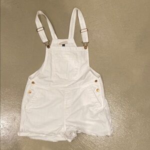 White Denim Overalls